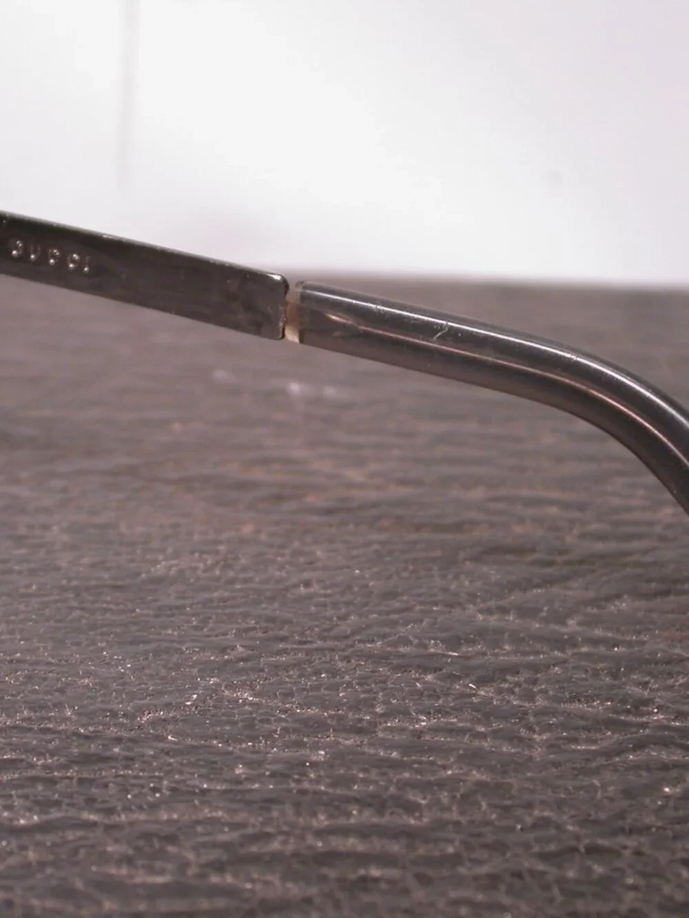 Gucci Gunmetal Designer Aviator Shades Sunglasses Made in Italy FRAME ONLY